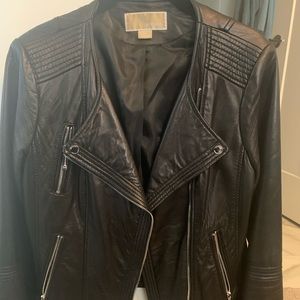 Black Michael Kors Leather Jacket